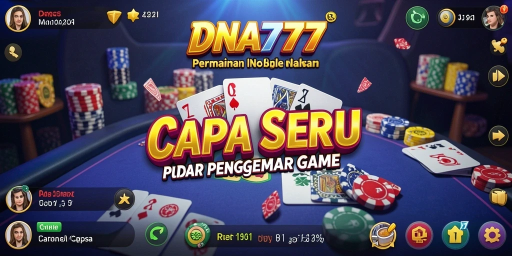 Tampilan antarmuka seru dari game Capsa DNA777 dengan fitur menarik.