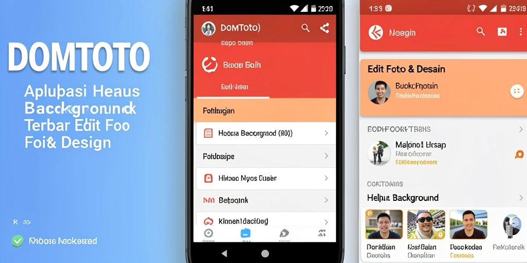 Antarmuka aplikasi DOMTOTO dengan fitur Hapus Background yang intuitif.