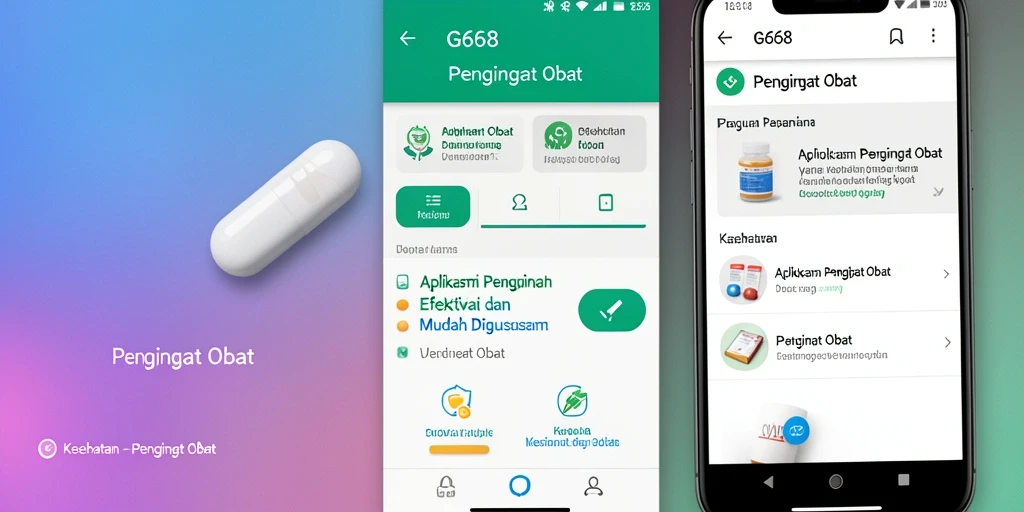 Antarmuka aplikasi G668 yang mudah digunakan untuk pengingat obat.