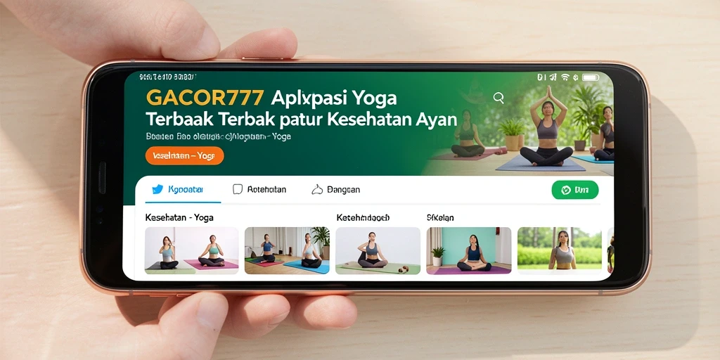 Tampilan antarmuka GACOR777 dengan pilihan kelas yoga yang menarik.