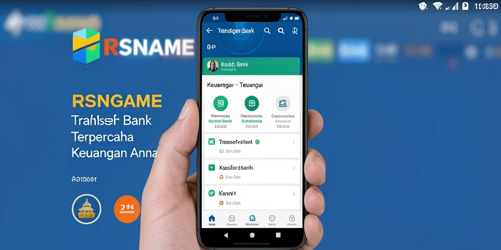 Antarmuka RSNGAME yang sederhana dan intuitif untuk Transfer Bank.