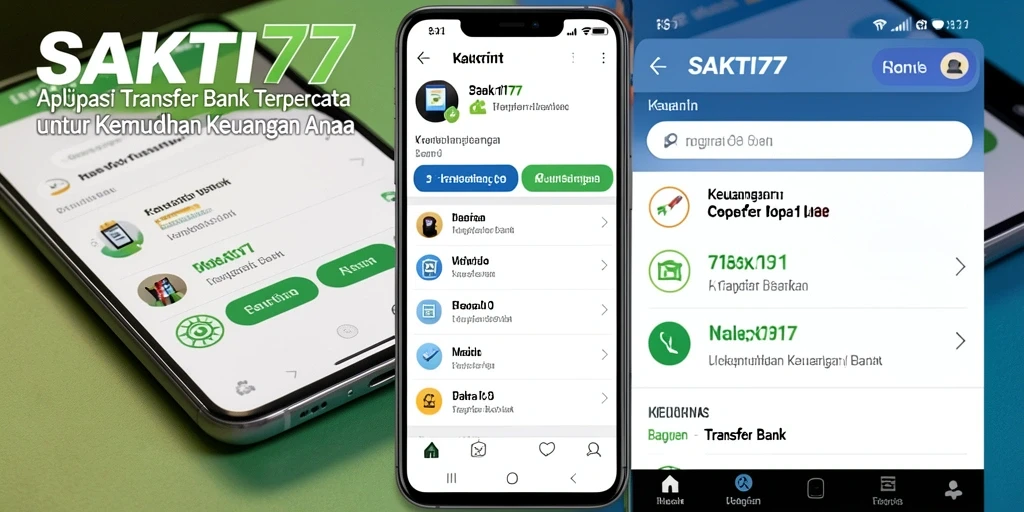Tampilan antarmuka SAKTI77 yang ramah pengguna untuk proses Transfer Bank.